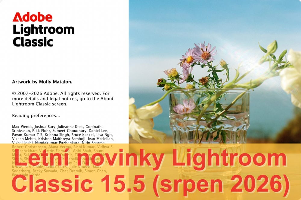 Letní novinky: Co obsahuje nový Lightroom Classic 15.5 (srpen 2026)